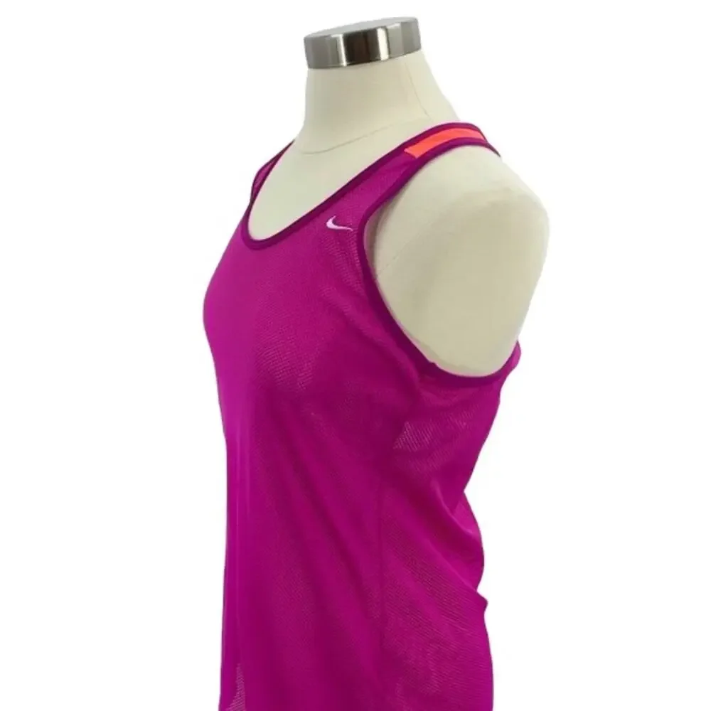 NIKE Workout Sleeveless Pink Mesh Top